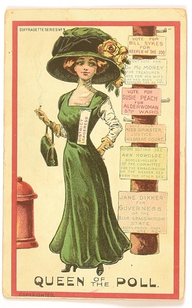 Suffrage Queen of the Poll Postcard