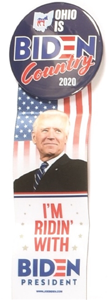 Ohio is Biden Country Pin and Ribbon