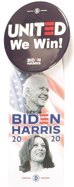Biden, Harris United We Win Pin and Ribbon
