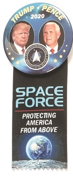 Trump, Pence Space Force Pin and Ribbon