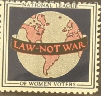 Law Not War Women Voters Stamp