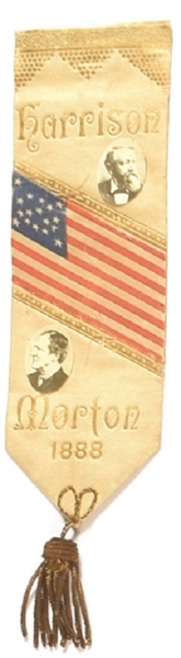 Harrison, Morton 1888 Flag Ribbon
