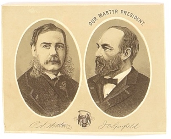 Arthur-Garfield Martyred President Card
