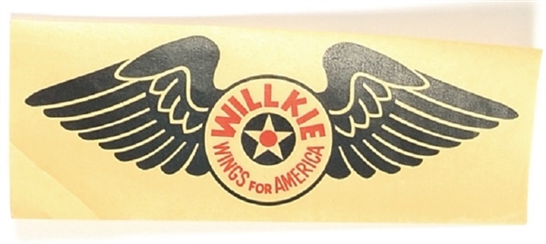 Willkie Wings for America Sticker