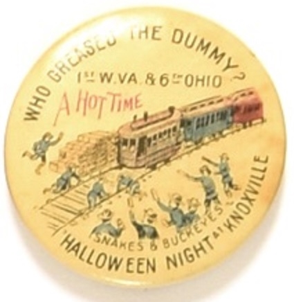 Who Greased the Dummy Knoxville Halloween Pin