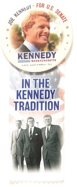 Joe Kennedy In the Kennedy Tradition Pin, Ribbon