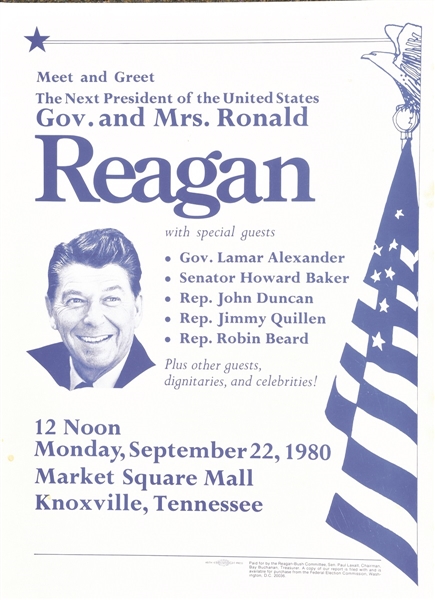 Reagan Knoxville Rally Poster