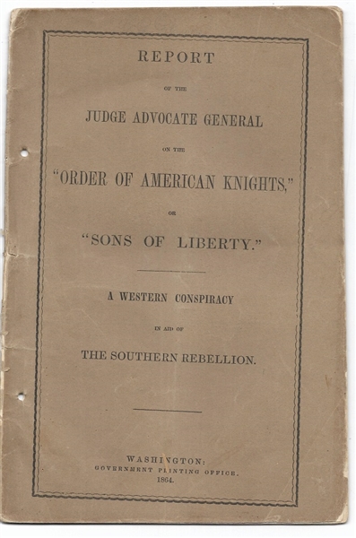 Sons of Liberty, Civil War Copperheads Report