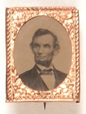 Abraham Lincoln 1864 Ferrotype Brass Shell