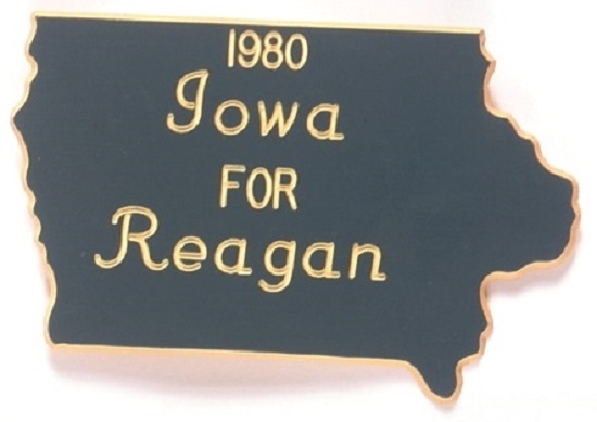 Iowa for Reagan 1980 Pinback