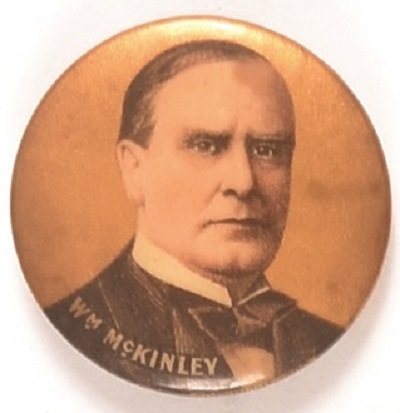 William McKinley Gold Background Celluloid