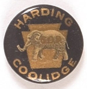 Harding, Coolidge Keystone Celluloid