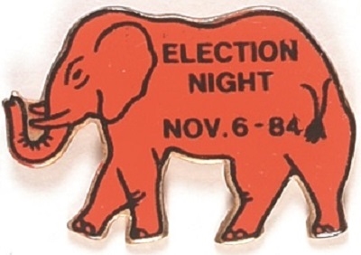 Reagan 1984 Election Night Red Elephant