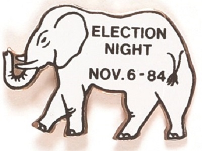 Reagan 1984 Election Night White Elephant