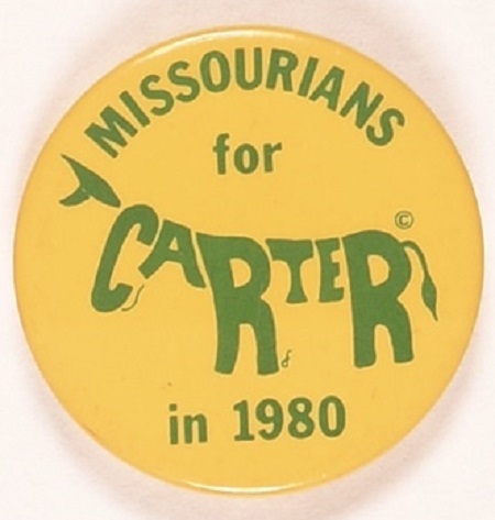 Missourians for Carter Donkey Pin