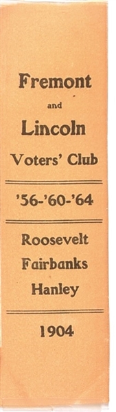 Theodore Roosevelt, Fremont and Lincoln Club Ribbon