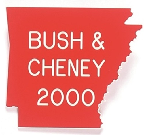 Bush, Cheney Arkansas 2000 RNC Badge