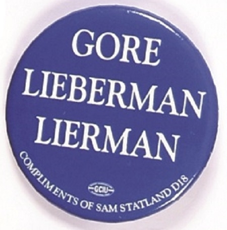 Gore, Lieberman, Lierman Maryland Coattail