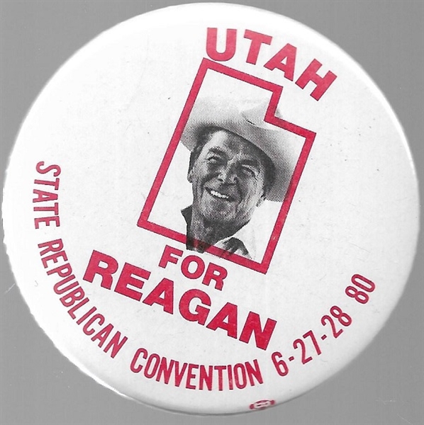 Utah for Reagan 1980 RNC Celluloid