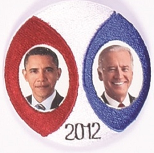Obama, Biden Cloth Covered 2012 Jugate