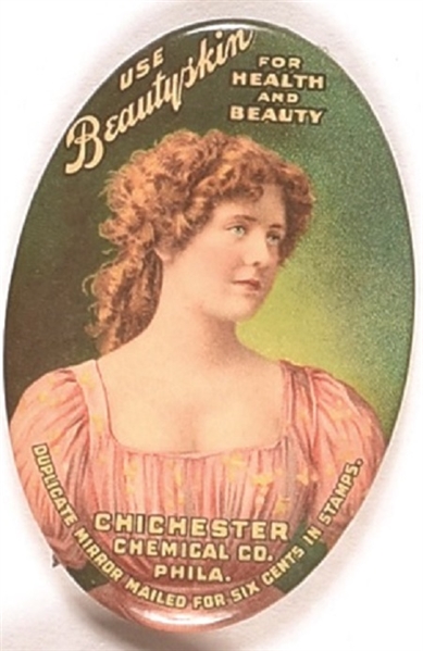 Beautyskin, Chichester Chemical Co. Advertising Mirror