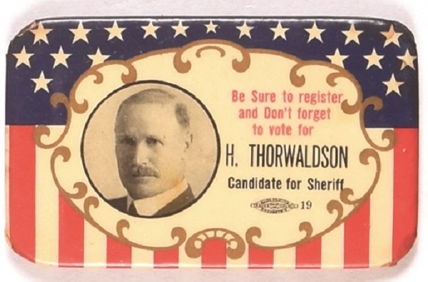 Horace Thorwaldson Mirror, Prohibition Anti IWW California Sheriff