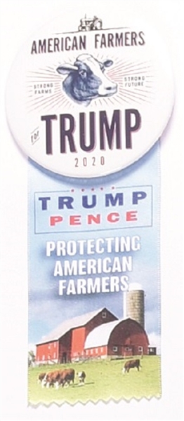 American Farmers for Trump Pin and Ribbon