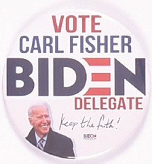 Biden, Carl Fisher Delegate Oregon Pin