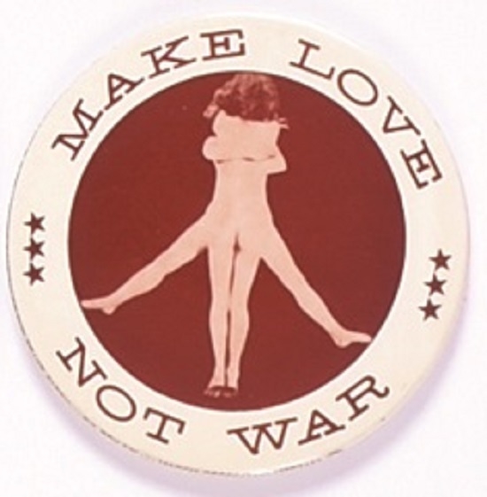 Make Love Not War Peace Sign Mirror