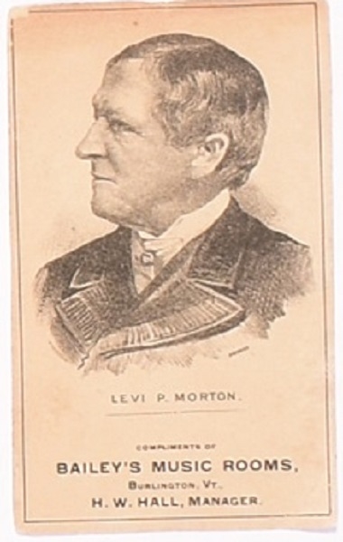 Levi Morton Vermont Trade Card