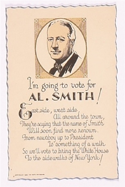 Al Smith Poem Election Card