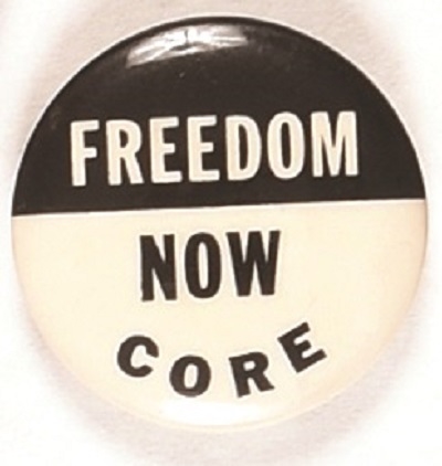 Freedom Now CORE Civil Rights Pin Smaller Letters