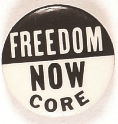 Freedom Now CORE Civil Rights Pin Smaller Letters