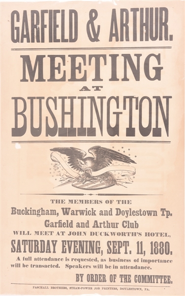 Garfield and Arthur Pennsylvania Meeting Poster