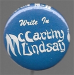 Write in McCarthy and Lindsay