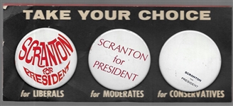 Scranton Take Your Choice Pins, Card