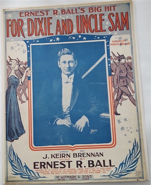 For Dixie and Uncle Sam WW I Sheet Music 