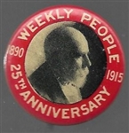 Daniel DeLeon Weekly People 1915 Pin