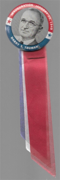 Truman Inaugural Pin and Ribbon