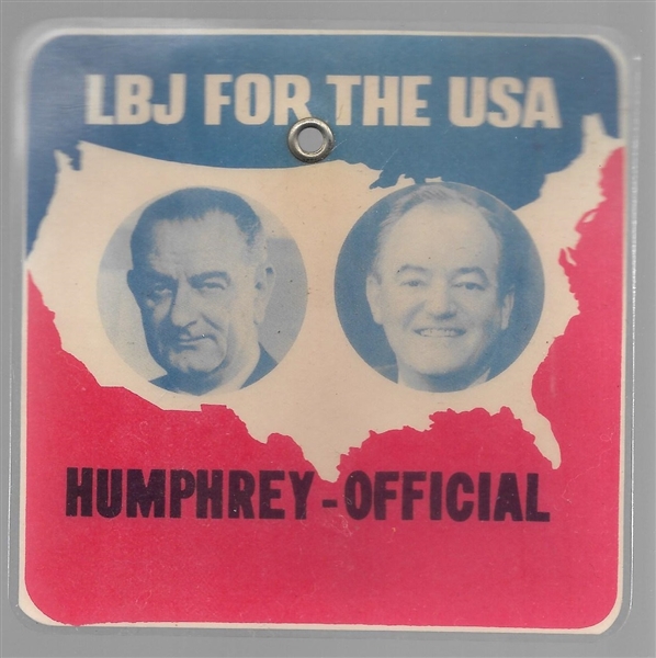 LBJ for the USA, Humphrey Official Badge 