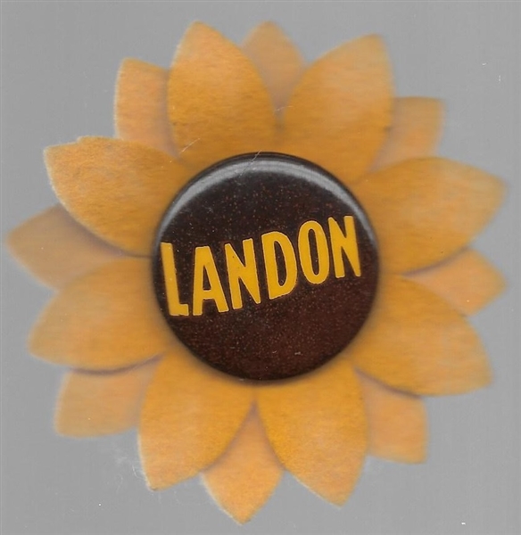 Landon for President Celluloid with Sunflower