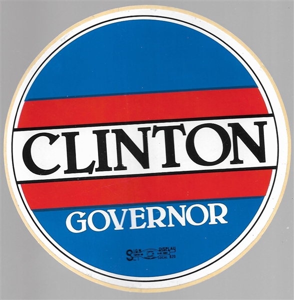 Clinton for Governor Sticker
