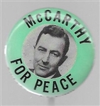McCarthy for Peace 1968 Celluloid 