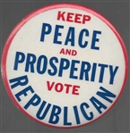 Eisenhower Keep Peace and Prosperity