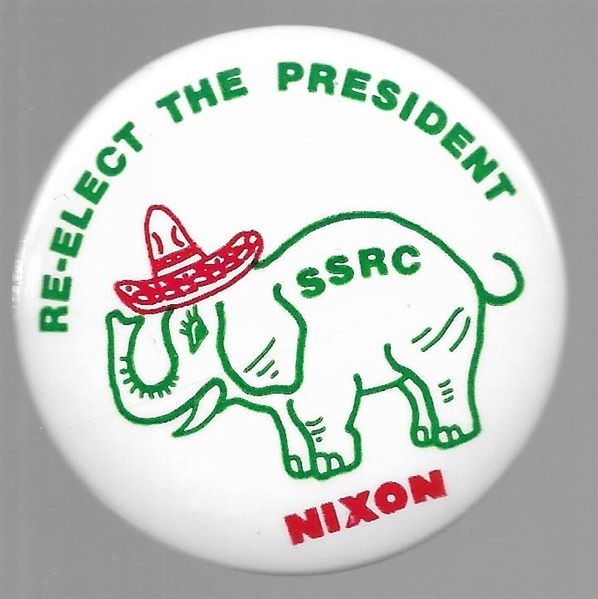 Nixon Scarce SSRC GOP Elephant and Sombrero Pin