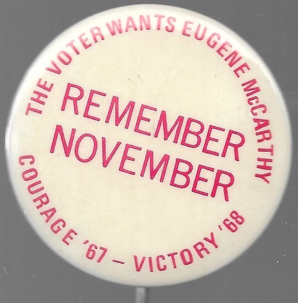 Eugene McCarthy Remember November