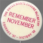 Eugene McCarthy Remember November