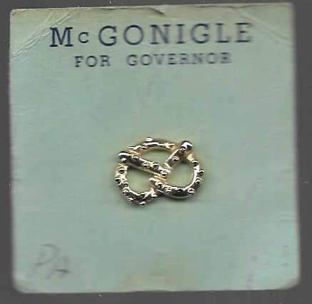McGonigle for Governor Pretzel Pin