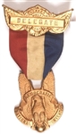 Bryan 1908 Convention Delegate Badge
