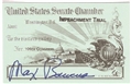 Clinton Impeachment Trial Gallery Pass